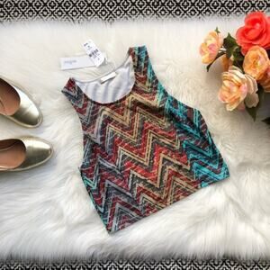 LF Aztec Crop Top NWT Rust Aqua